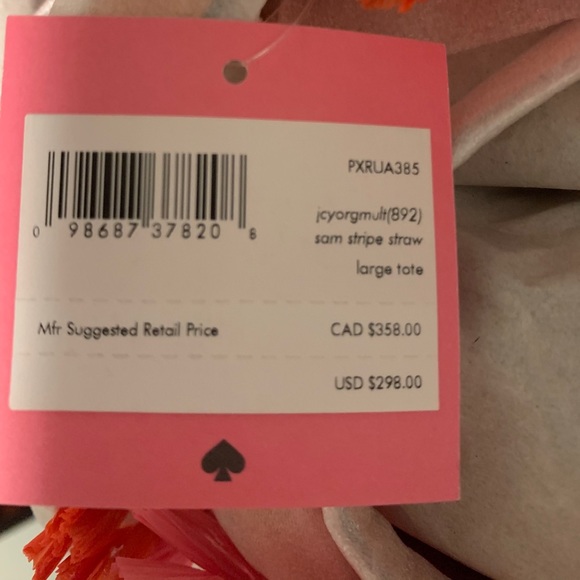 Sam stripe straw large tote - Picture 2 of 2